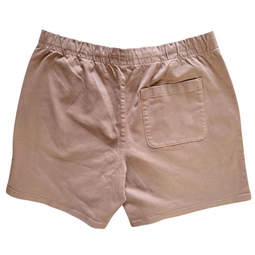 EVERLANE Organic Cotton Canvas Drawstring Shorts Rust XLarge - Picture 2 of 5